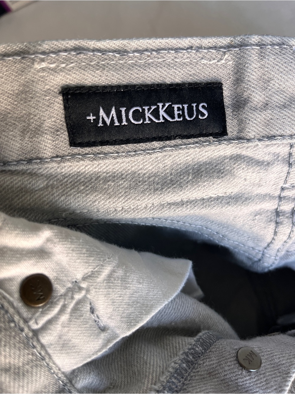 MickKeus Upcycled Vintage Levi's Grey Jeans | Women's 26 | Sustainable Denim